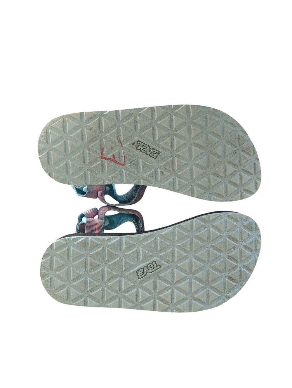 Teva C Original Universal Tie-Dye Cotton Candy Sorbet Blue Coral Sandal - Picture 7 of 9